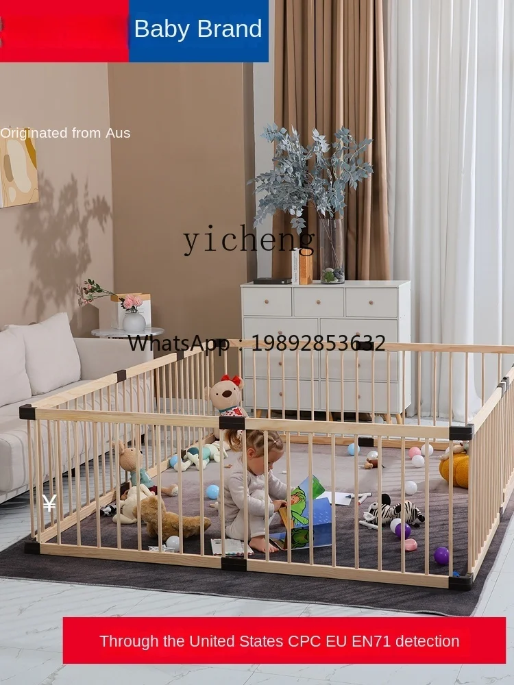 ZZ Baby Game Fence Baby Crawling Fence Toddler Safety Toddler Solid Wood Fence