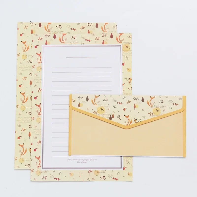 3 Sets Letter Papers Envelopes Beautiful Floral Writing Papers Envelopes Holiday Gift Envelopes for Friends