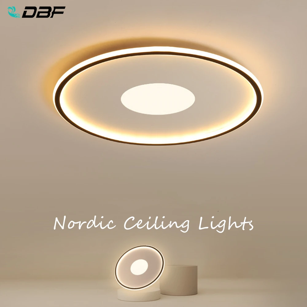 

[DBF]Ultra-Thin Modern LED Ceiling Lights For Bedroom Study Living Room Indoor Round Lighting Lamps Decoration AC110V 220V