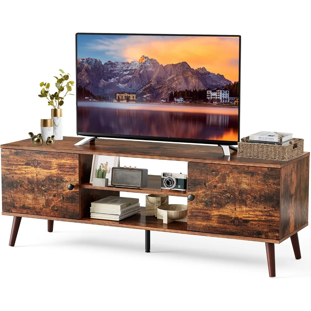 

Living&Giving TV Stands for 55 60 Inch Entertainment Center with Storage TV Stands for Living Room/Bedroom Media Console Table w