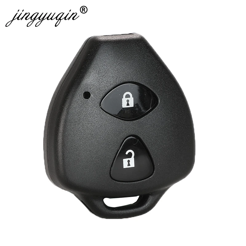 Jingyuqin 10 sztuk 2/3/4 przyciski obudowa pilota z klucz samochodowym Shell FOB dla Toyota Camry Corolla Avalon Venza bez grota