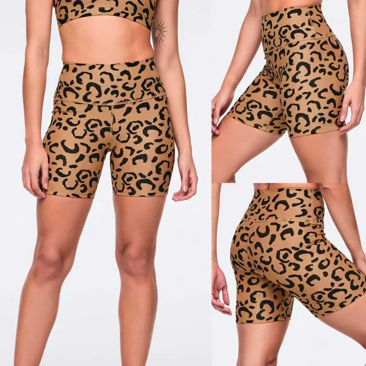 Quick Dry Stretch Tight Sports Shorts Yoga Set African Style Series New B356