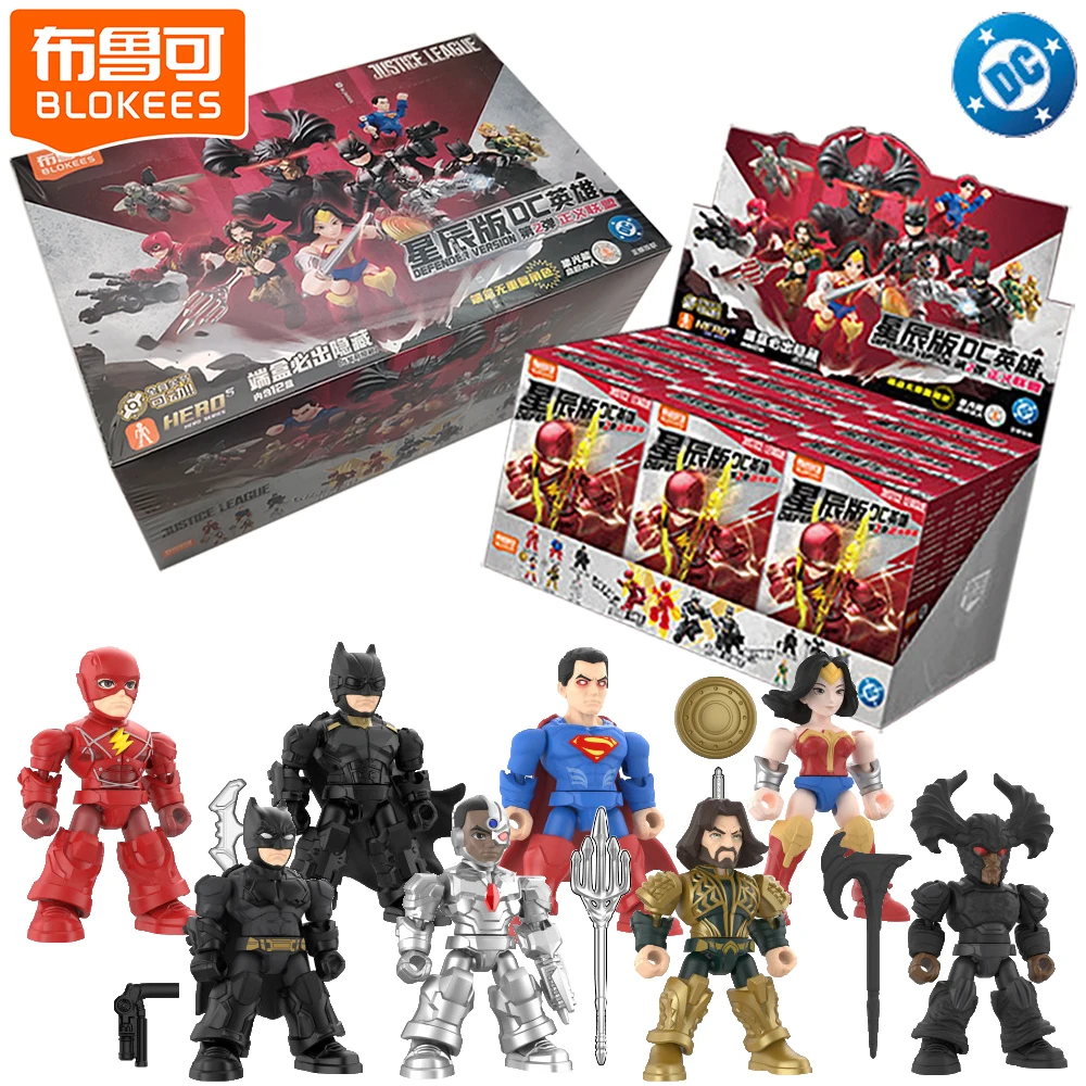 

BLOKEES Genuine Collection Blind Box Toys Christmas Family Party Child's Gifts DC Hero Justice League Creative Model Ornaments