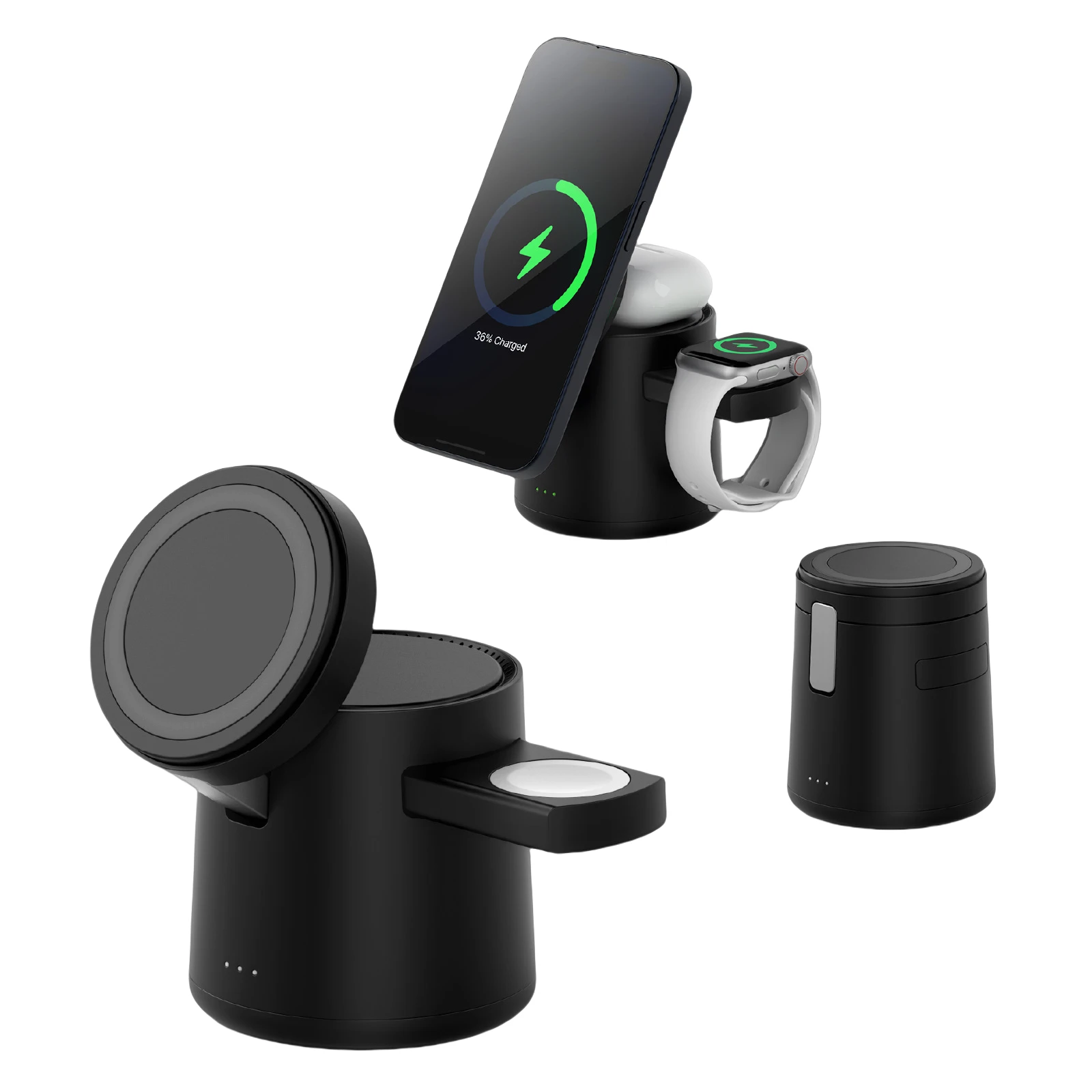 

3 in 1 Foldable Magnetic Wireless Charger Stand for iPhone 16 15 14 13 Pro Max iWatch AirPods 3 Station Dock Fast Charger Holder