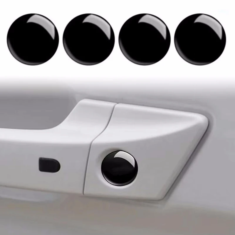 

4Pcs Car Door Lock Keyhole Protector Stickers Auto Lock Protection Decoration Decal Carbon Fiber Decor Accessories for