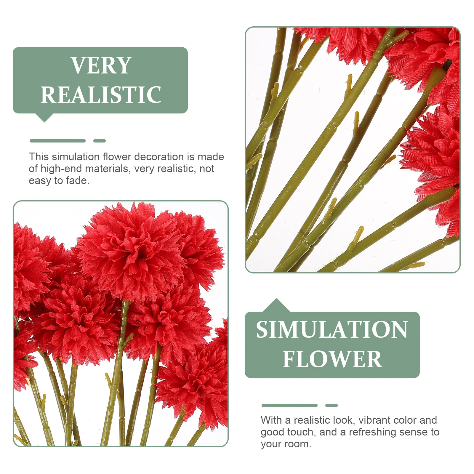 

12pcs Artificial D Flowers Lifelike Faux Chamomile Stems Home Decor Elegant Table Setting Household nament Garden