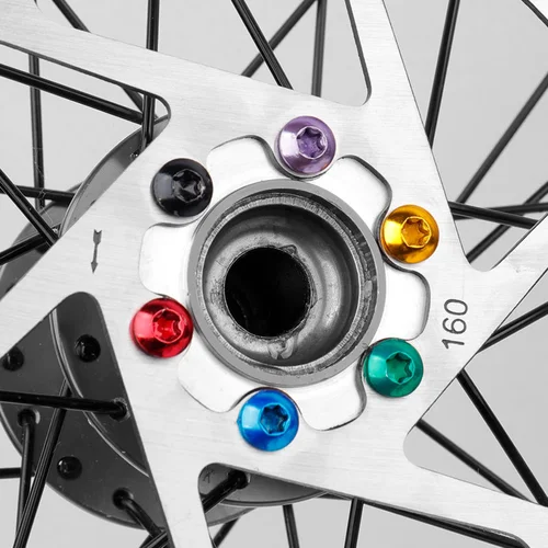 Imagen 2 del producto 12 Uds Ti pernos de titanio M5x10 12mm tornillos de Rotor de ciclo de freno de disco de bicicleta y tornillo de portabotellas