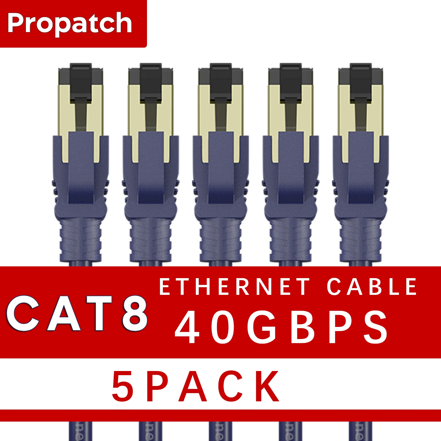 

Propatch 1/2/3/5Pack CAT8 Ethernet Cable Rj45 40Gbps CAT 8 Games Networking PVC for Router Modem Internet RJ 45 Ethernet Cable