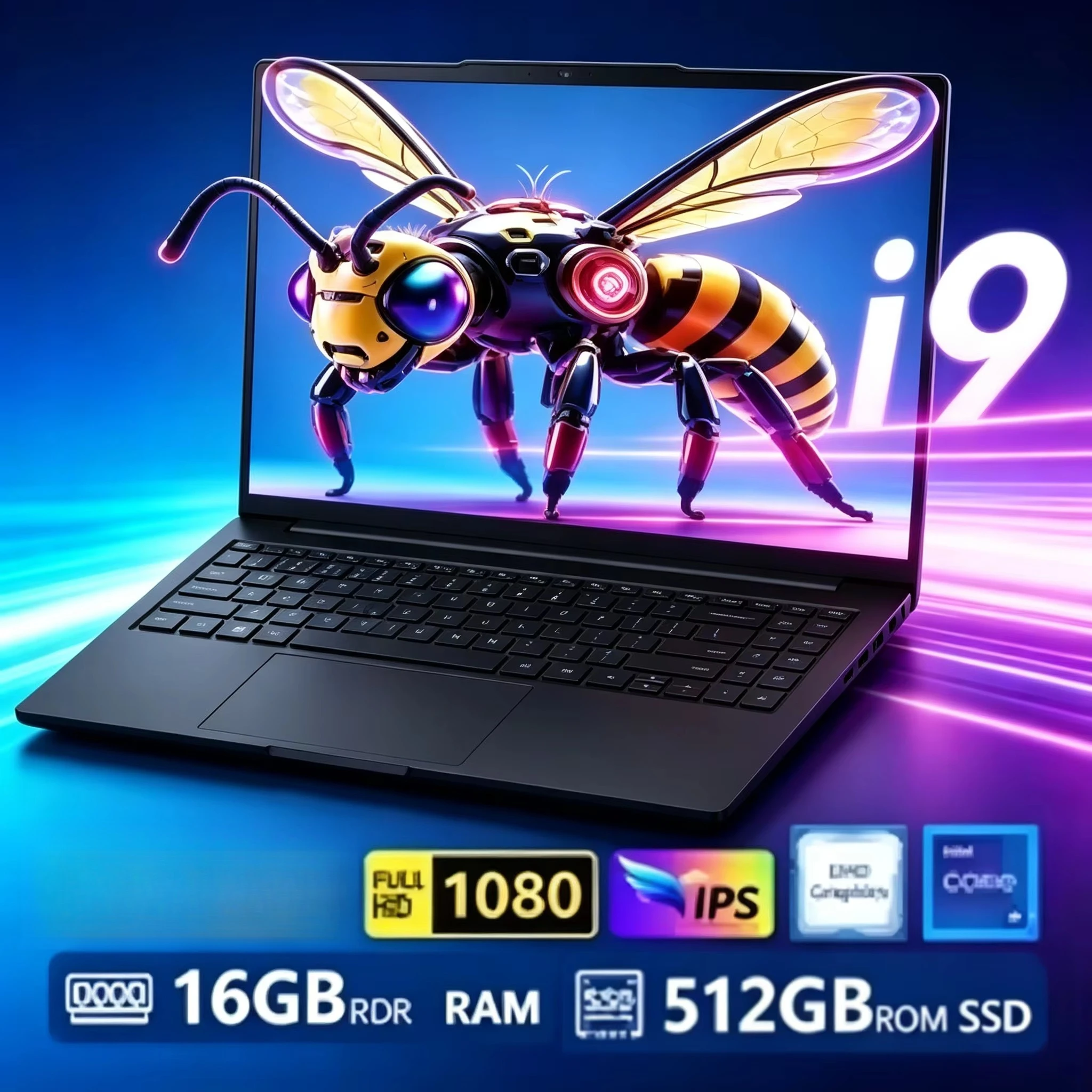 Notebook Gamer 2026 Intel Core i9 9880H 15,6 Polegadas 32GB RAM 2TB SSD Windows 1920x1080 FHD Ultra Fino para Escritório e Estudo