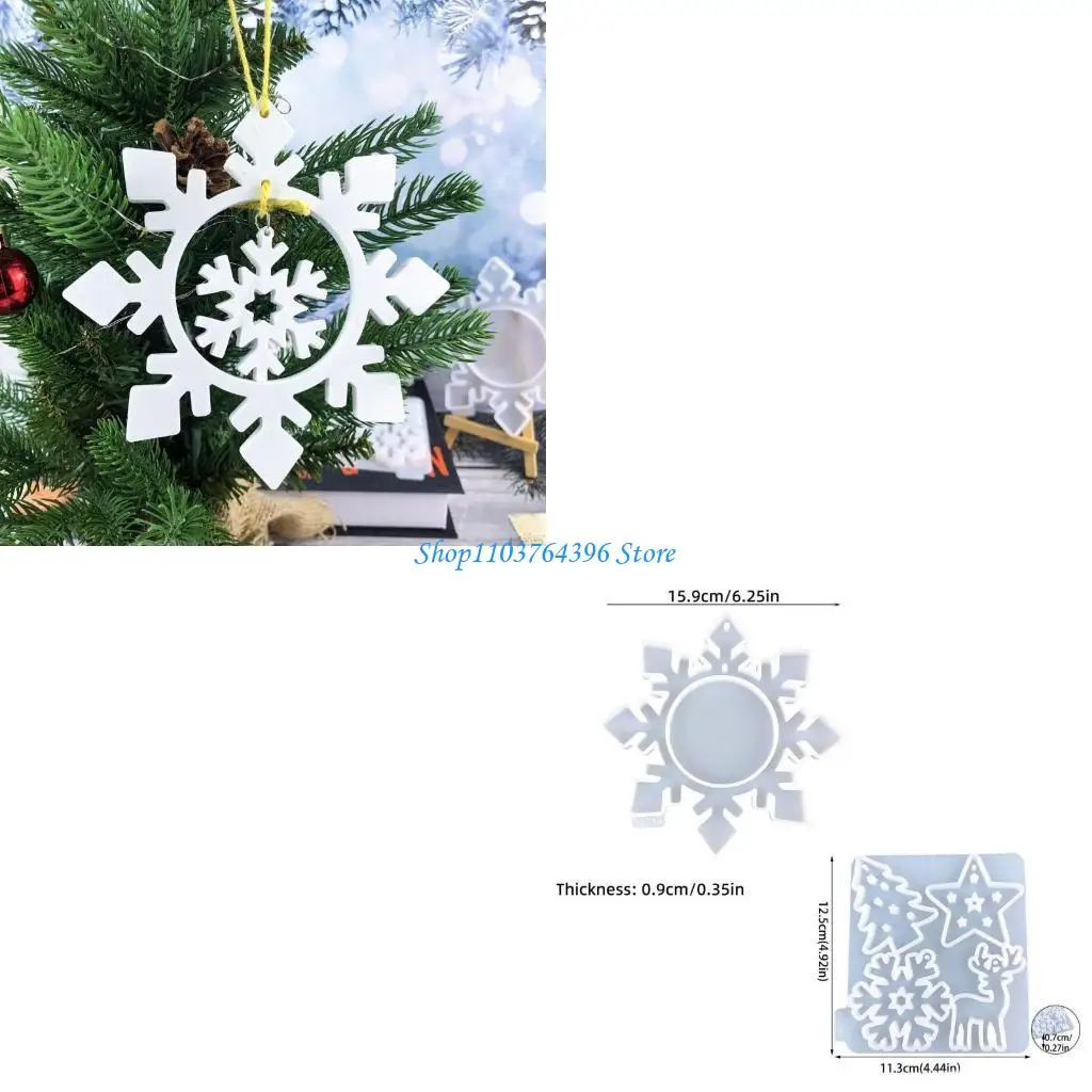 

2 шт., силиконовая форма в виде снежинки для уникального настенного декора, мягкие и многоразовые формы для ручного силиконовые