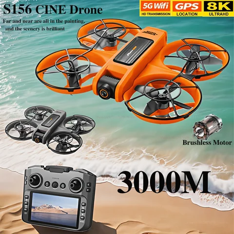새로운 원본 S156 드론 8K WIFI GPS 전문 HD 항공 사진 원격 제어 항공기 HD 듀얼 카메라 Quadcopter 장난감 UAV