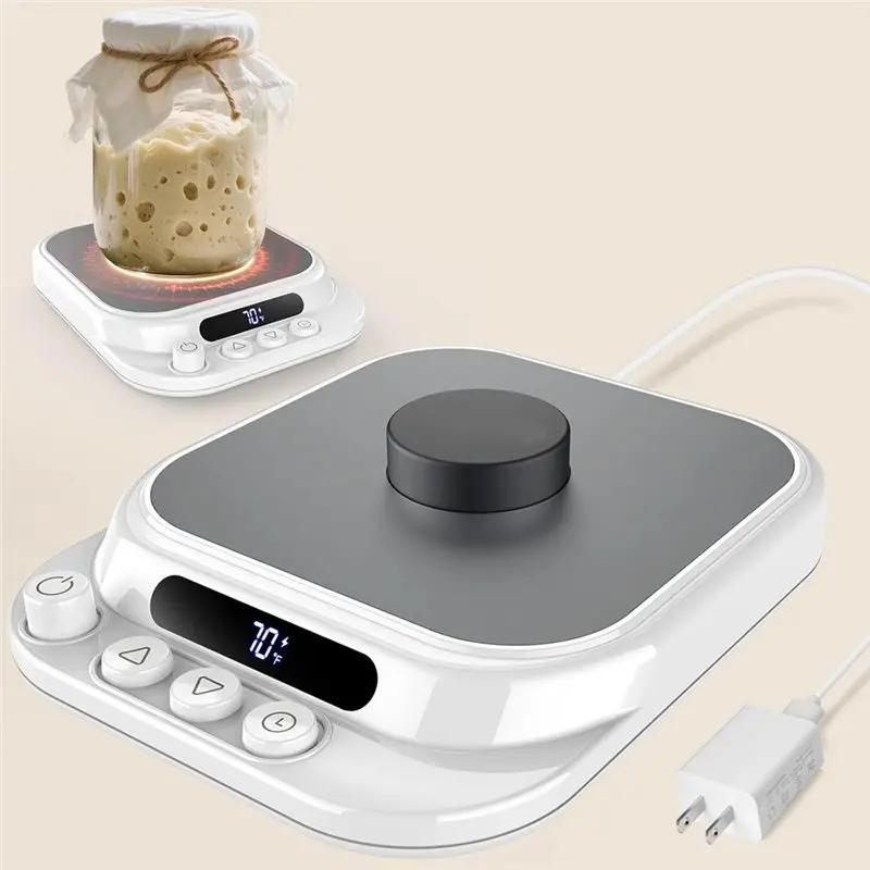 ABVI- سخان بداية العجين المخمر (التحكم في درجة الحرارة)، 70-130 °   نطاق F، مؤقت لمدة 24 ساعة، لجزء سفلي جرة مسطح/مقعر، قابس أمريكي