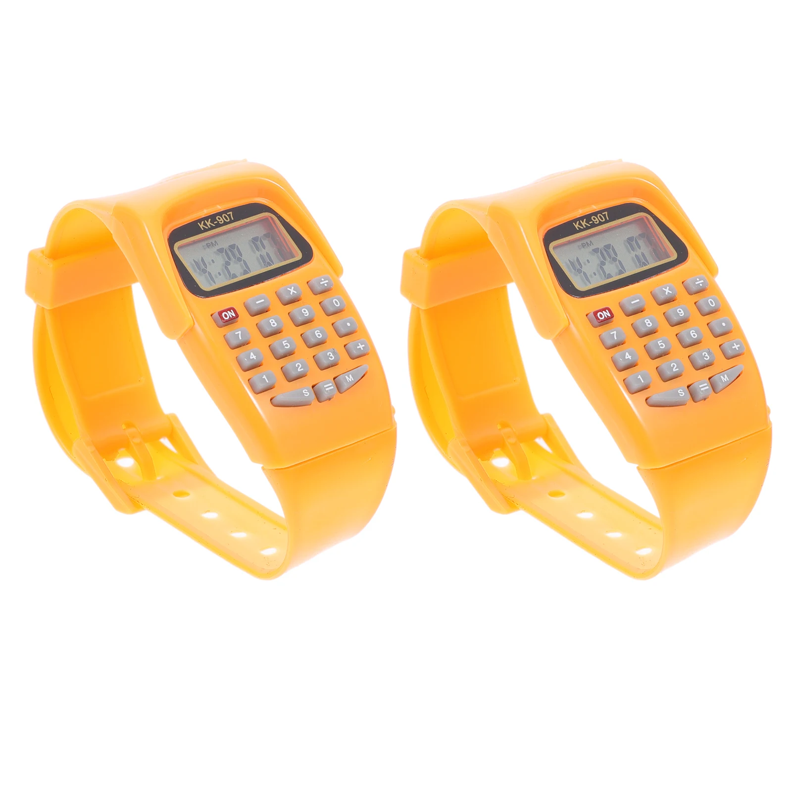 

2pcs Calculator Watch for Kids Orange Sports Boys Girls Child Toddler Durable Sturdy Birthday Party Gifts Favors Portable Math