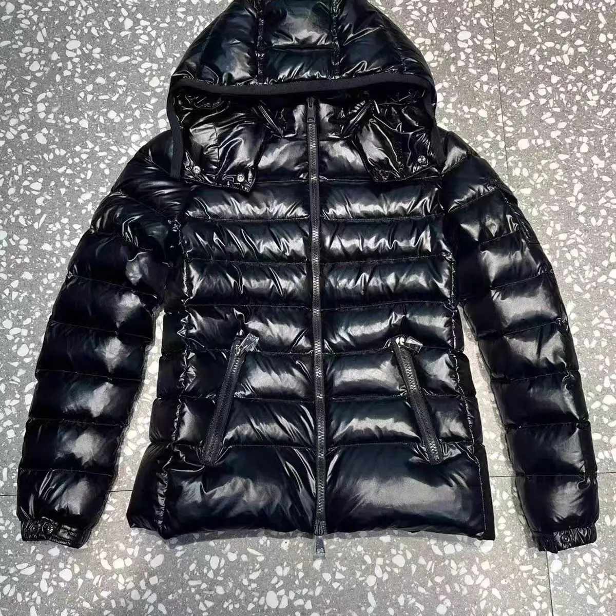 Chaqueta de Invierno para mujer Moncl * r, chaqueta negra gruesa con cremallera, chaquetas de plumón de 90 gansos, abrigos acolchados de moda para