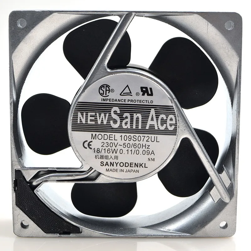 

NEW ORIGINAL 109S072UL 230VAC 18/16W 0.11/0.09A 12038 120*120*38mm 12CM COOLING FAN