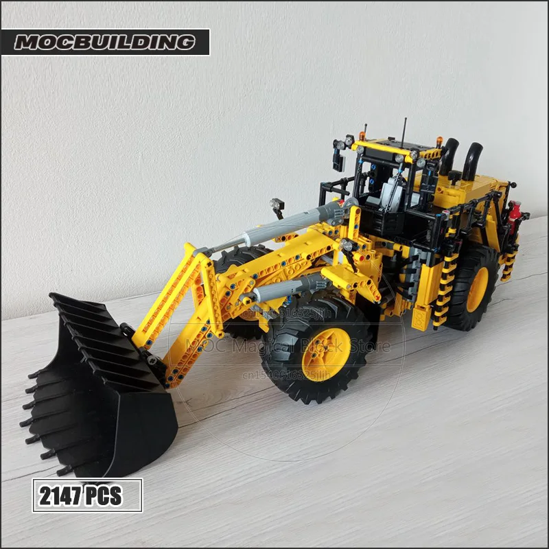 CAT 992K - RC pala gommata MOC Blocks modello di costruzione RC pala gommata tecnologia mattoni collezione di assemblaggio fai da te regali