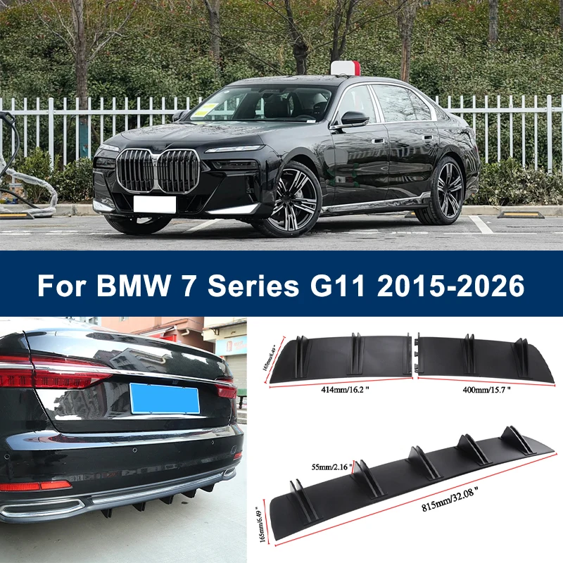 

2-Segment Shark Fin Rear Diffuser For BMW 7 Series G11 2015-2026 2016 2017 Rear Bumper Lip Splitter Chassis Spoiler Tuning Parts