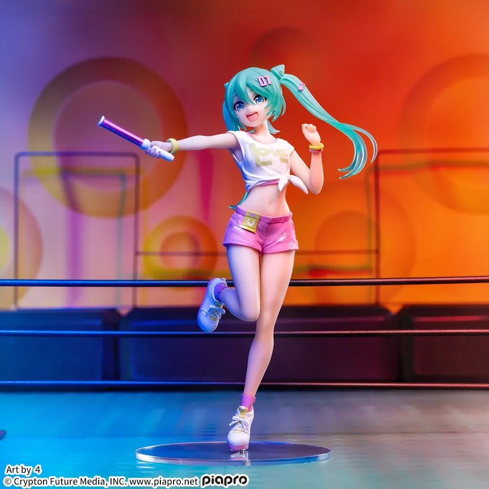 Original SEGA Hatsune Miku Luminasta Series Hatsune Miku Live Cheering Statue Collection Model Toy Gift In Stock 20cm