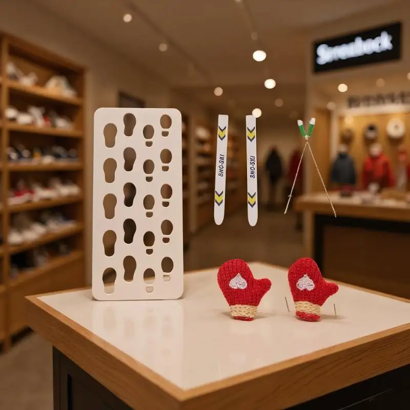 Miniatuur houten skibordset; Poppenhuis kerstscène decor; Kinderspeelspeelgoed; Kerstcadeaus voor poppenhuis