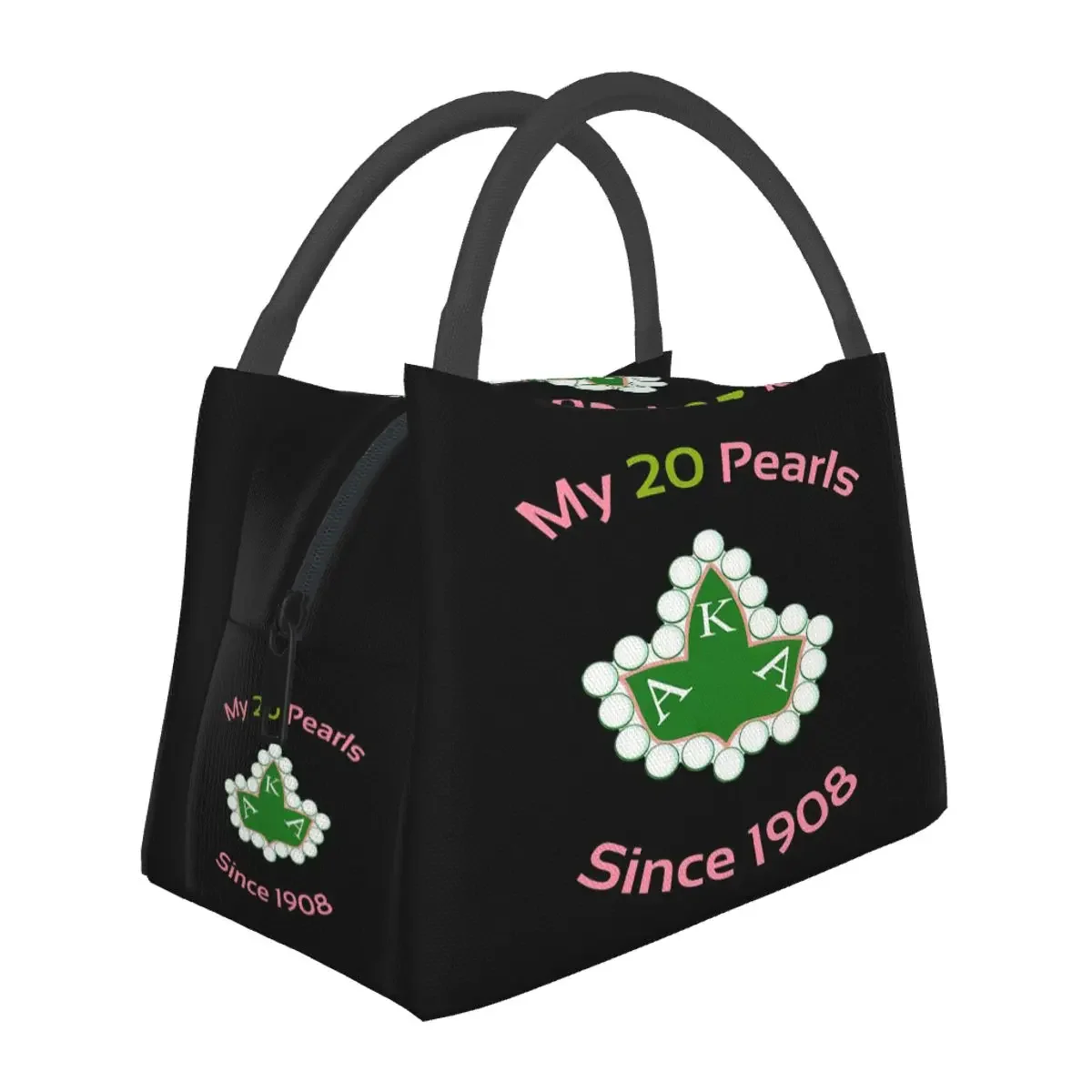 Kappa AKA My 20 Pearls Since 1908 Lunch Bags Bento Box Portable Lunch Tote Picnic Bags Thermal Bag for Woman Office