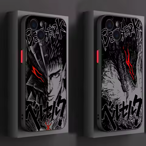 Anime Berserk Art Comics Frosted Translucent For Apple iPhone 15 14 13 12 11 XS XR X 8 7 SE Pro Max Plus Mini Funda Phone Case