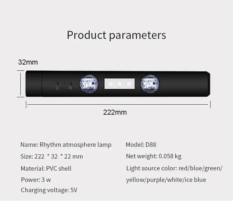 LED-Autodach-Sternenlicht USB-Ladung 5V RGB Rhythmus-Atmosphärenlicht Auto-Innenraum Kabellose Fernbedienung Blinkende Partylichter – Detail 15