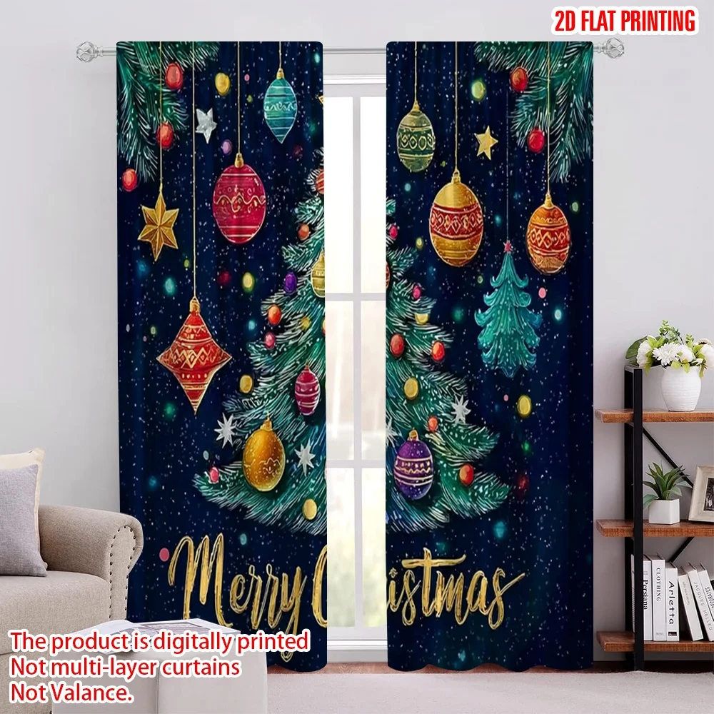 2pcs 2D flat printing Saint Patrick Scene Backdrop Christmas trees and snowflakes Polyester Without Electricity 0 Use for Home &