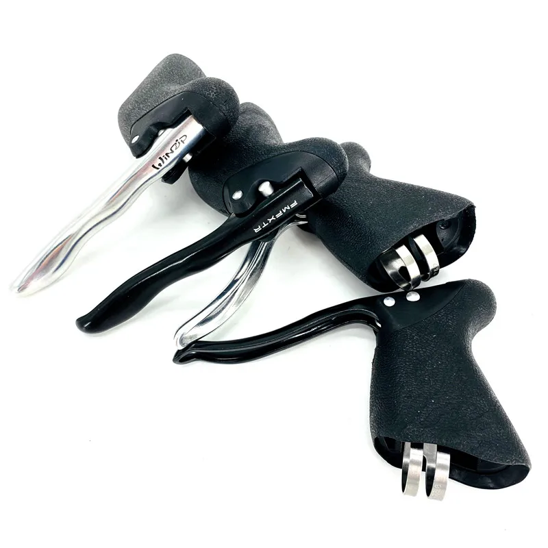 For Winzip Road Bicycle Brake Lever Aluminum Alloy Fixed Gear Retro Bike Road Handlebar Bent Bar Brake Lever