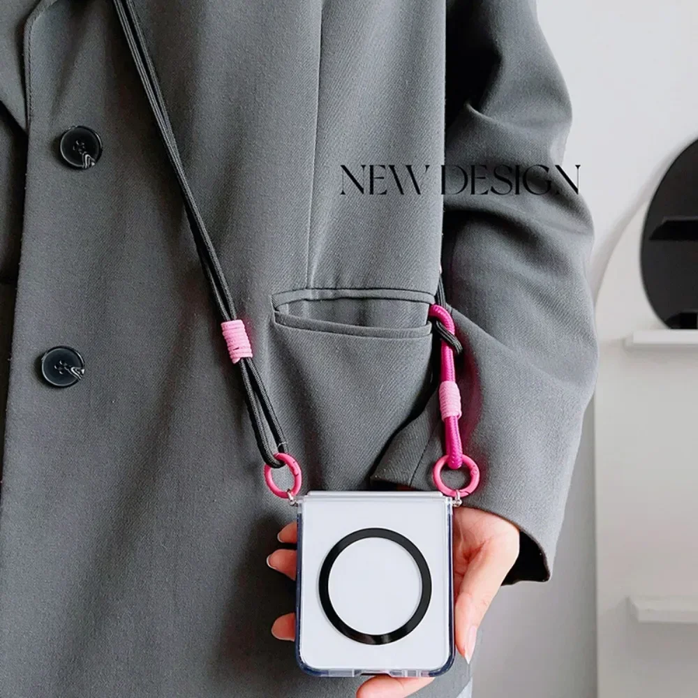 Magsafe Magnetisches Crossbody-Lanyard-Handyhülle für Samsung Galaxy Z Flip 8 7 fe 6 5 4 3 Flip7 Flip8 Flip7 Transparente Hülle – Detail 11