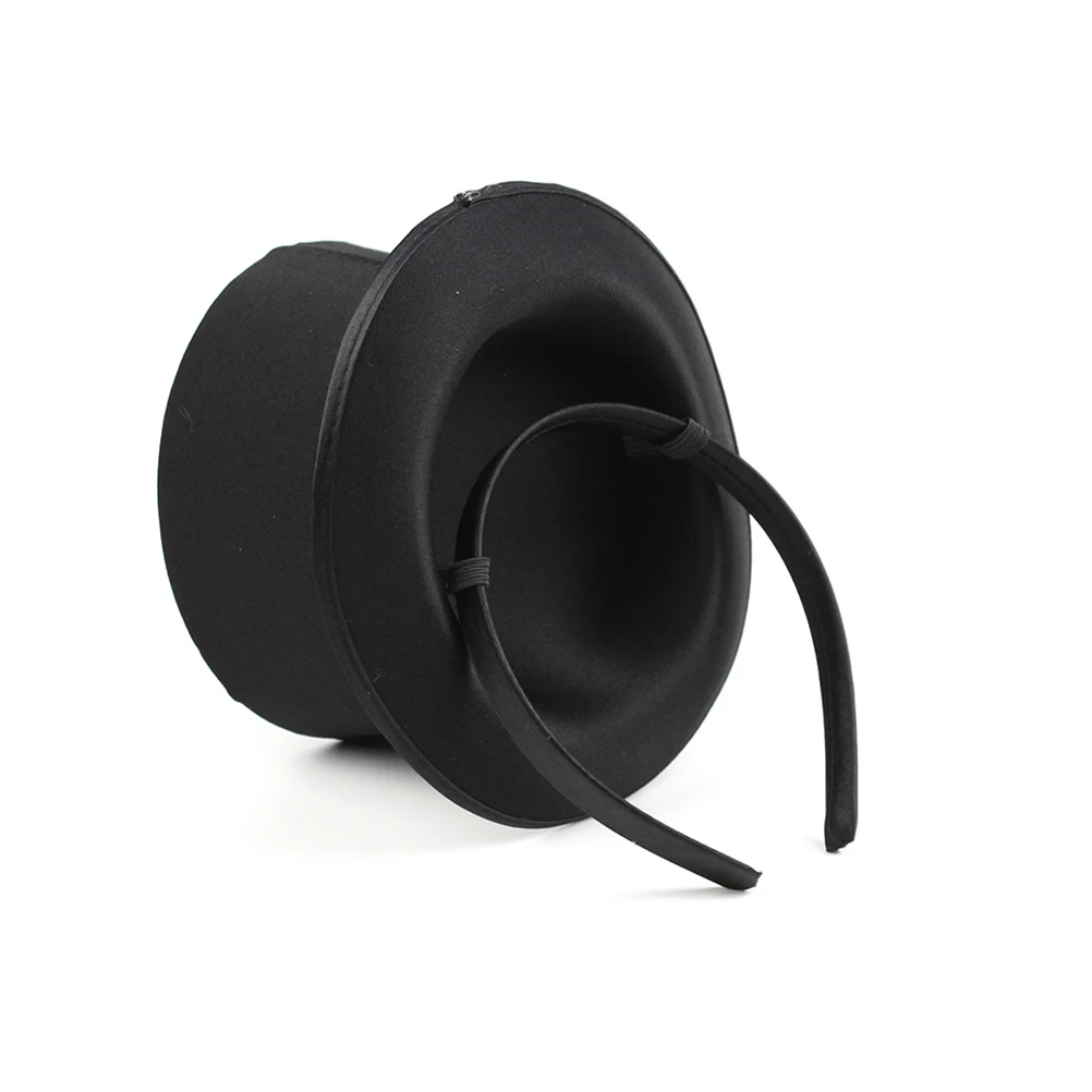 

Festive Banquet Hat Party Adult Mini Brim Black Felt Small Formal Lightweight Comfortable Photo Props Stage Costume Accessory