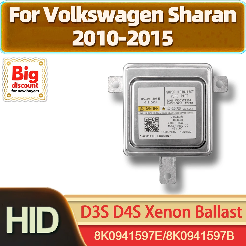 

TEENRAM 35W HID Xenon Headlight Ballast Control Unit OEM 8K0941597E 8K0941597B D3S D4S For Volkswagen Sharan 2010 2011 2012-2015