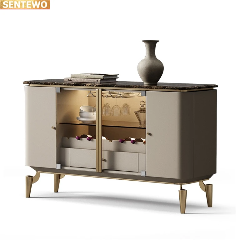 Aparador De madera maciza De lujo para cocina, armario Aparador, cajón, Gabinete De almacenamiento, muebles De comedor