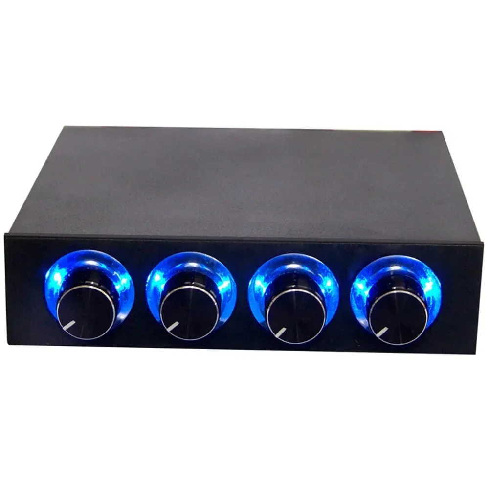 3.5 floppy bay Cooling System 3.5inch PC HDD 4 Channel Speed Fan Controller LED Controller Front Panel For Computer Fans