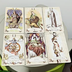 Old Style Tarot Deck Double-sided Embossed 79 Pcs Vintage Illustrations Highlight Clear Symbolism Packed In Rigid Box 12*7cm