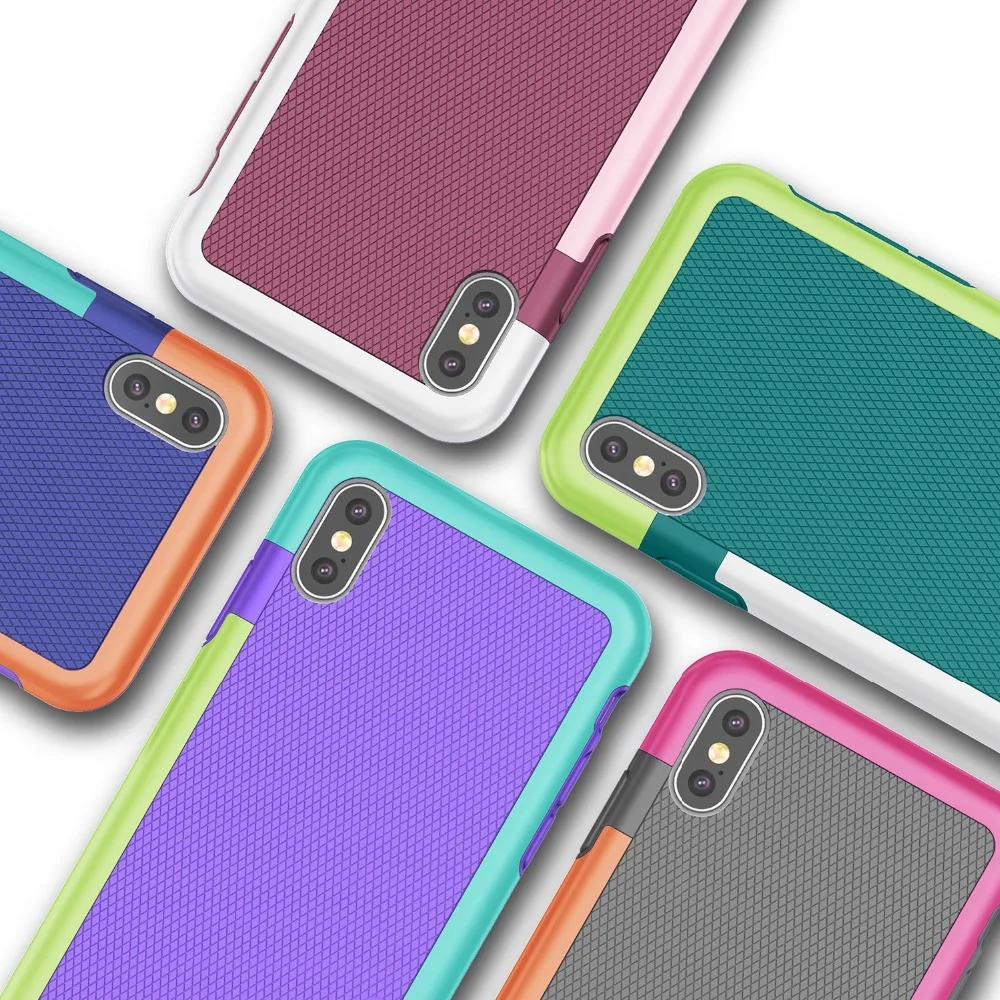 

100pc Slim Hybrid Anti-Slip Shockproof Phone Case For iPhone X XS 11 12 Pro MAX Mini XR 7 8 6 6S Plus Soft Rubber Silicone Cover