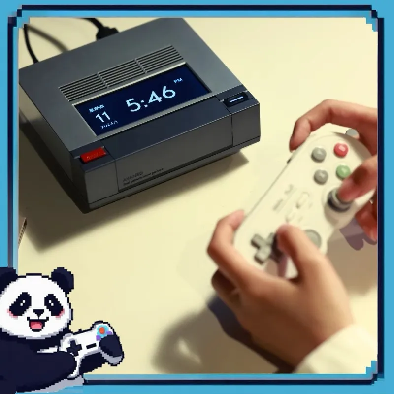 كمبيوتر صغير Am02 Amd Ryzen 8845hs 1 تيرابايت 32 جيجابايت مع 4 بوصة متعددة الوظائف تعمل باللمس شاشة ثانوية وحدة تحكم ألعاب ريترو سطح المكتب مضيف صغير