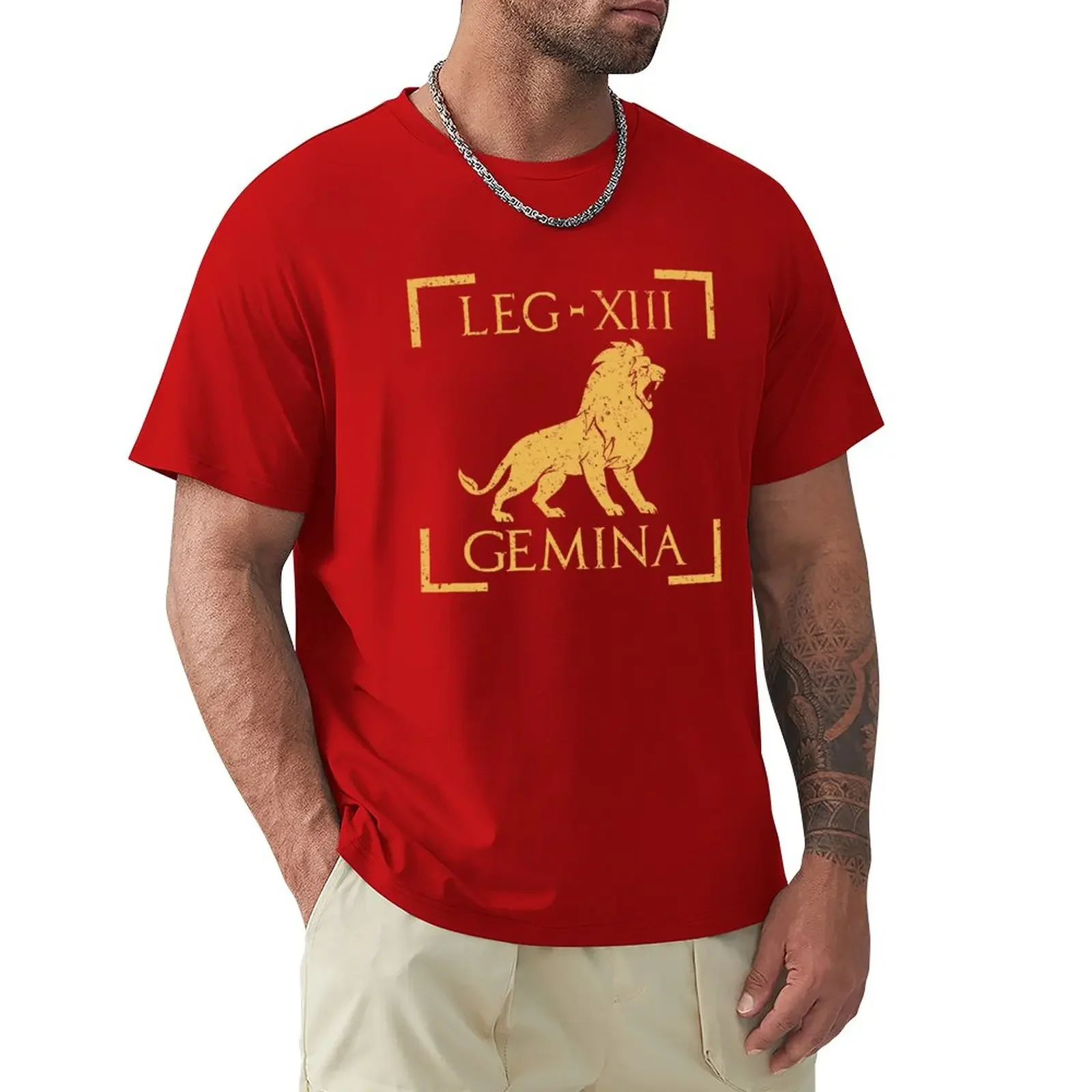 Legio XIII Gemina Lion Emblem Roman Legion T-Shirt shirts graphic tee tops Aesthetic clothing Men's clothing