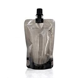 100pcs 100ml Stand Up Plastic Drink Bag Packaging Spout Pouch for Beverage Liquid Juice Milk Coffee Camping Outdoor Storage