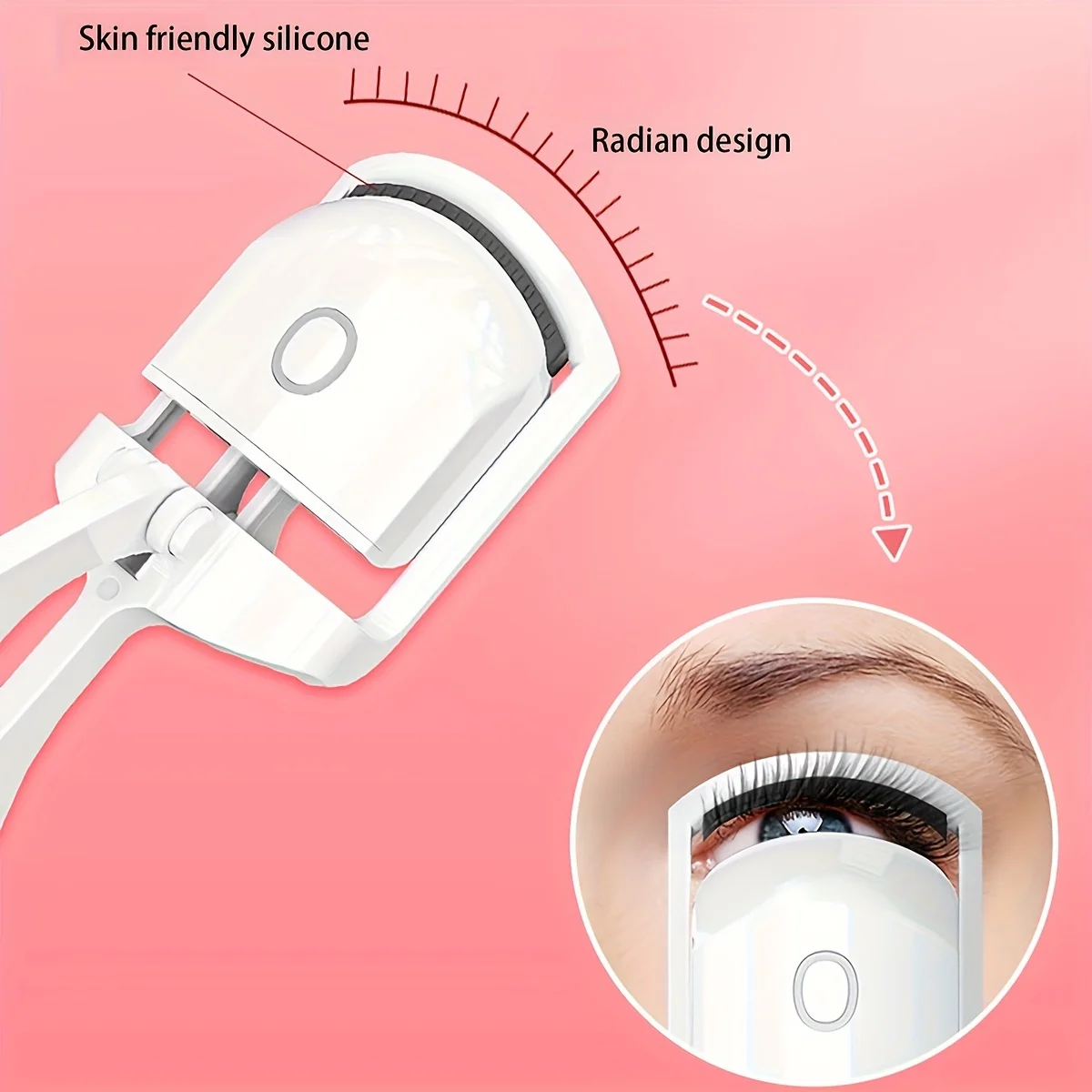 1pc Electric eyelash curler - rechargeable, easy and flawless curling all day - experience seamless beauty program