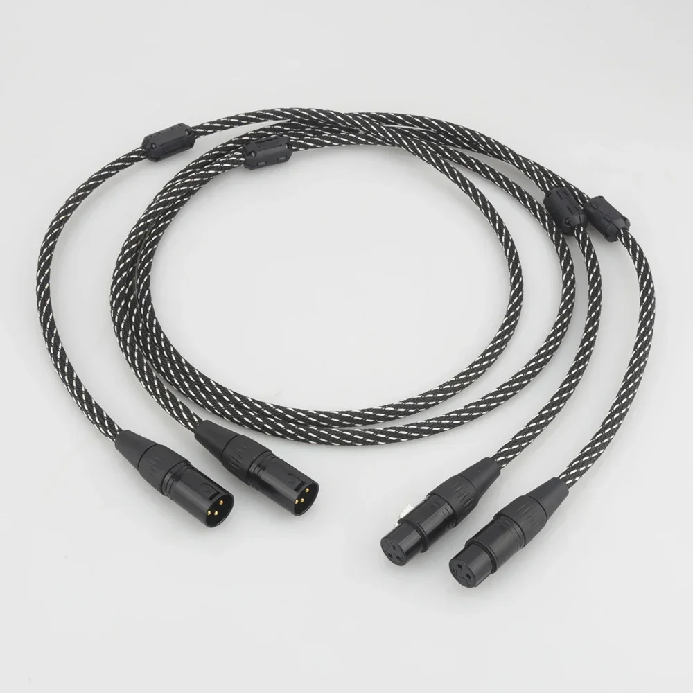 A53+XW54 5N OCC Copper Conductor Audio Balance Interconnect Cable With Gold Plated XLR Plug Connector HIFI Audio XLR Plug Cable