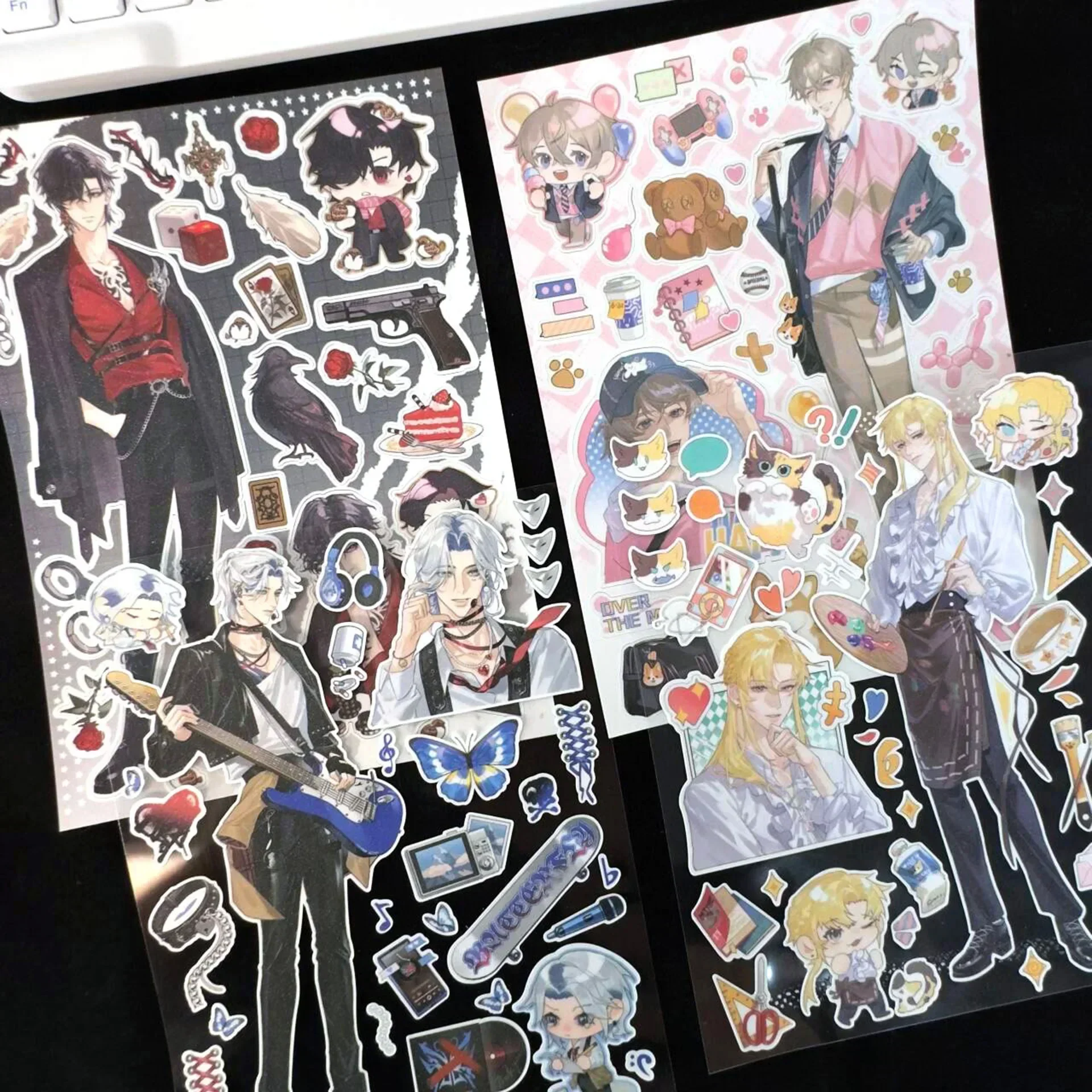 1 Pcs Cute Anime Man Sticker Cartoon Cool Character Deco Scrapbook DIY Material Decoration Stationery Stickers