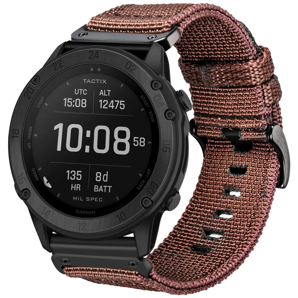 Compatible With Garmin Watch Band Nylon Sports Military Wrist Strap For Fenix/Tactix/Forerunner/Vivoactive/Approach/MARQ/Quatix