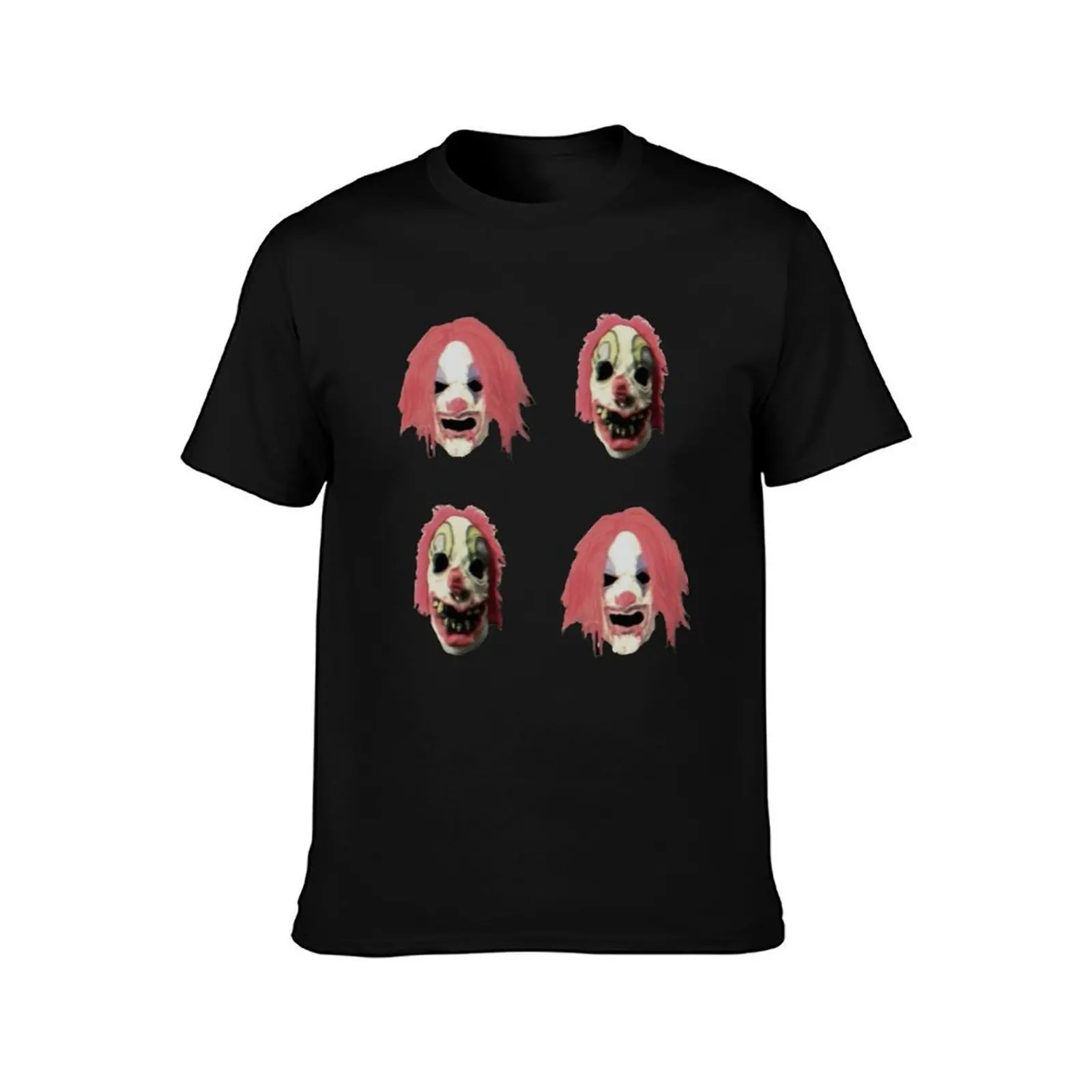 Clown Core Band T-Shirt, Summer Casual Cotton Tee, Oversized Streetwear Tops, Vintage Graphic Print, Loose Fit Short Sleeve