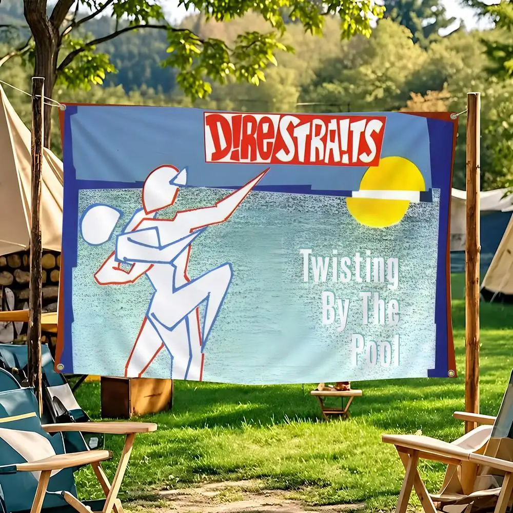 D-Dire S-Straits Flags For Living Room Home Dorm Decor Wall Outdoor Camping Party Banner Gifts
