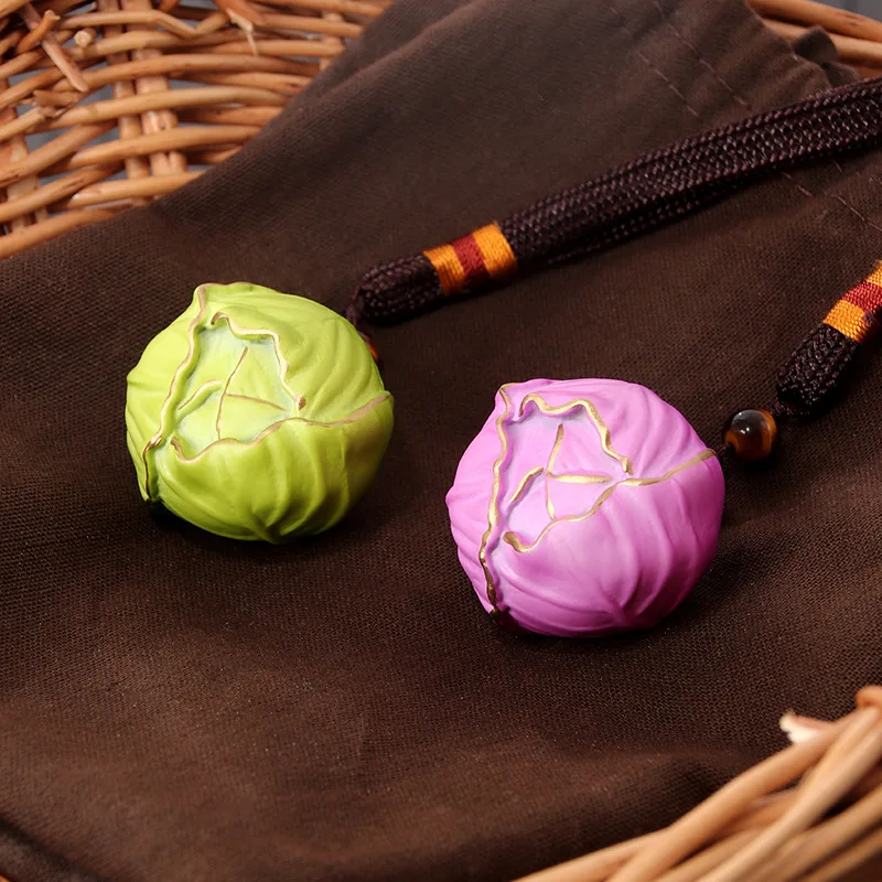 Brass ornaments, home accessories, simulated cabbage handicrafts, gifts, hand pendants