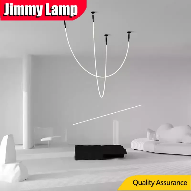 مصابيح الإضاءة الخطي الأنيقة المعاصرة الفنية البسيطة لغرفة النوم اللوح الأمامي خط واحد LED مصباح غرفة المعيشة المبتكرة