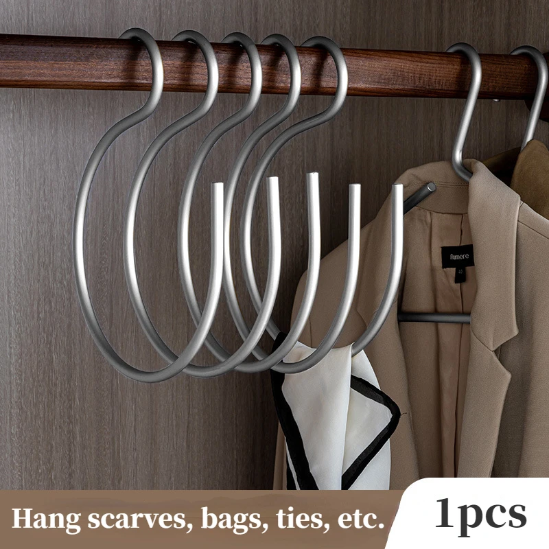 1pcs S-Shape Hook for Hanging Clothes,Large Multifunctional Hooks for Plants Scarf Hat Bag,Durable Storage Organizer for Kitchen