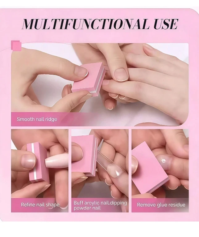 1/50/100/150 Stück Mini-Nagelpolierblöcke, geeignet für Acryl- und Naturnägel, 100/180 Körnung, Nagelpuffer, Nagelpolierblock in Großpackung – Detail 7