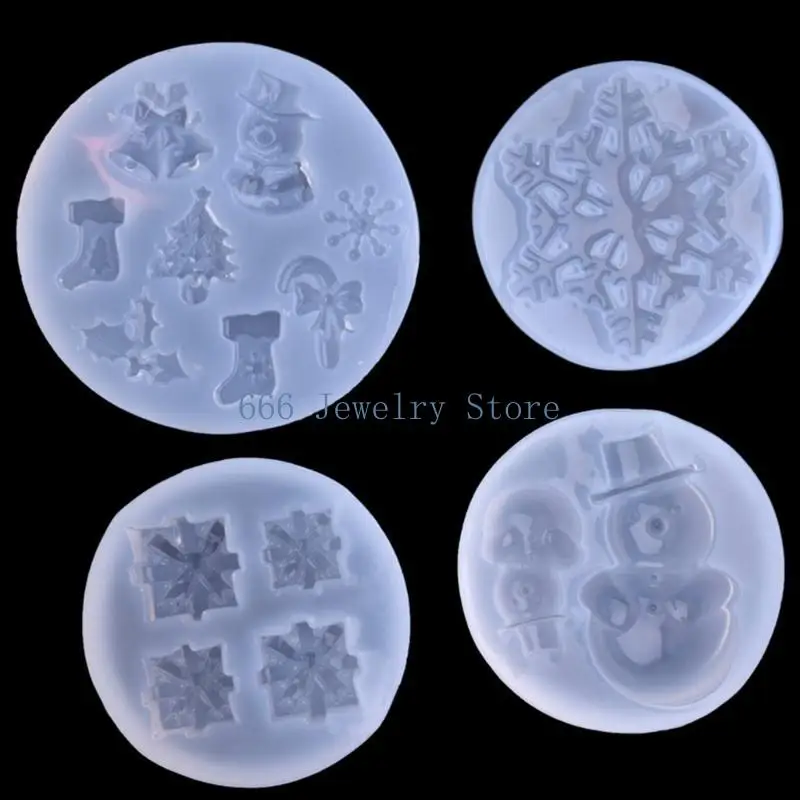F2TD Creative Crystal Droplet Silicone Mold Festive Cake DIY Projects Casting Mold