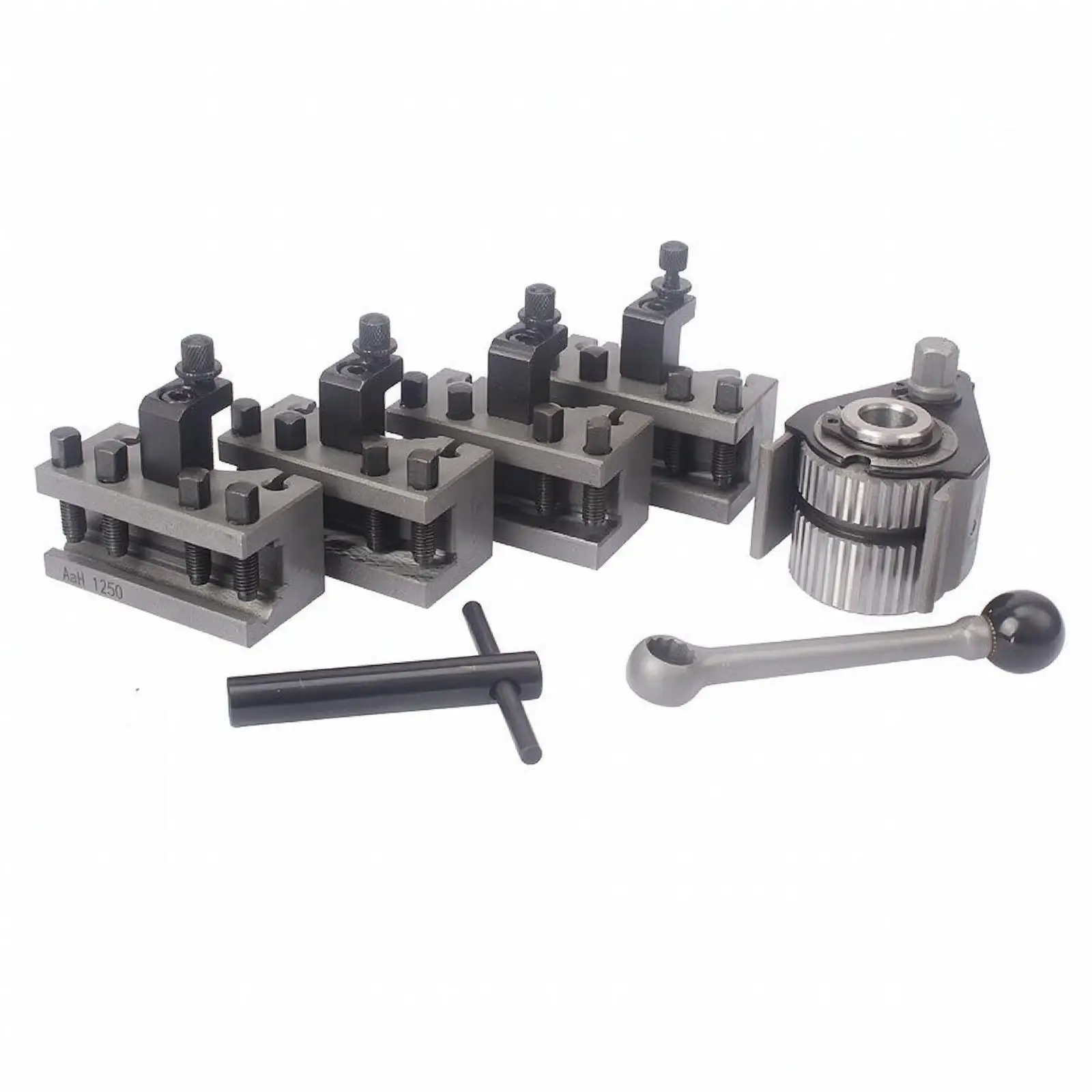 Steel Quick Change Holder Kit Aa1250 Lathe Tool Post System with Wrench for Turning Machines Workshop Use